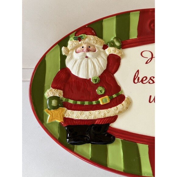 Fitz and Floyd Serving Plate Holidays Are Best When Shared Friends 9.5 x 5.5" - Picture 2 of 5